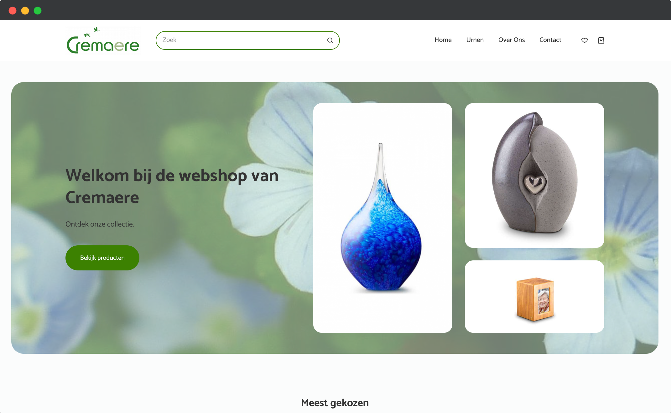 Screenshot webshop